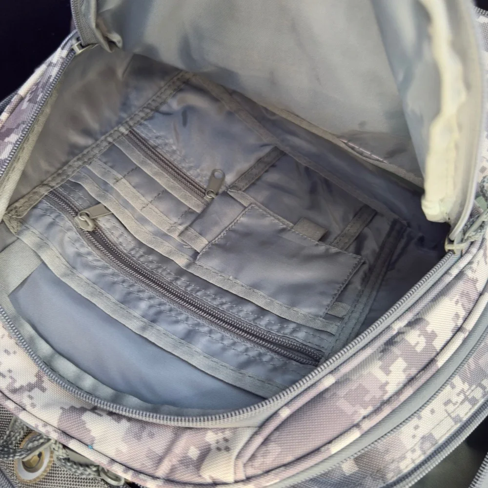U.S. Army National Guard Digital Camo Tactical Backpack Grey Size Large